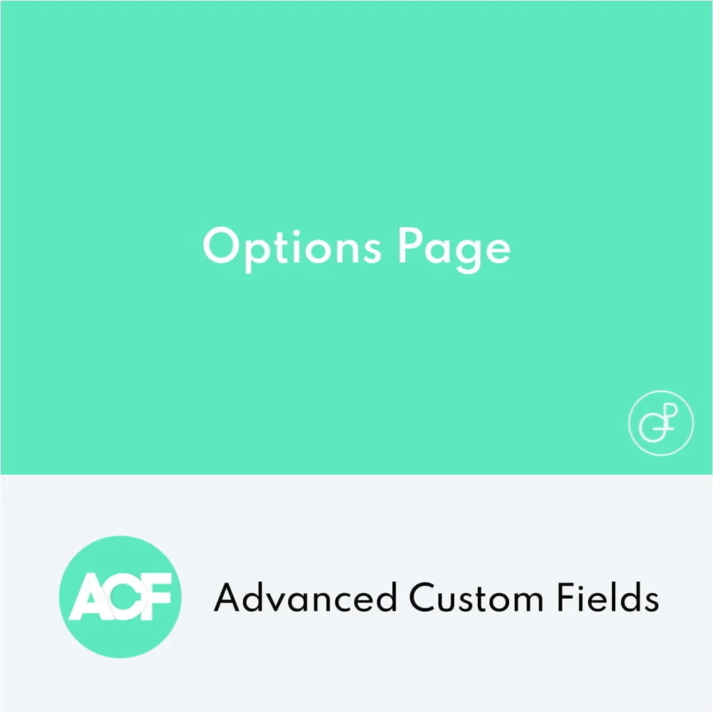 Advanced Custom Fields Options Page Addon