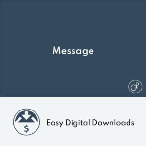 Easy Digital Downloads Message