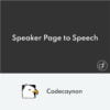 Speaker Page to Speech Plugin para WordPress