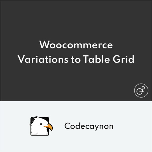 WooCommerce Variations to Table Grid