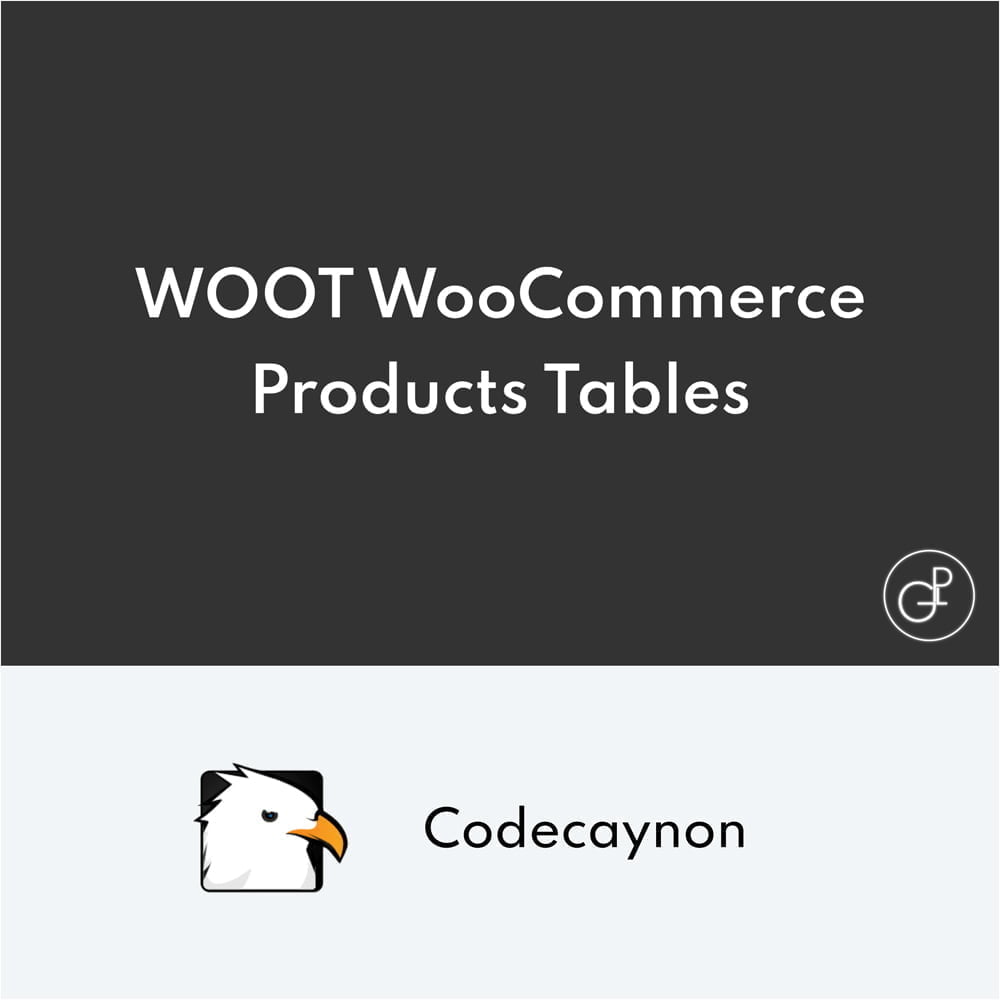 WOOT WooCommerce Products Tables Professional