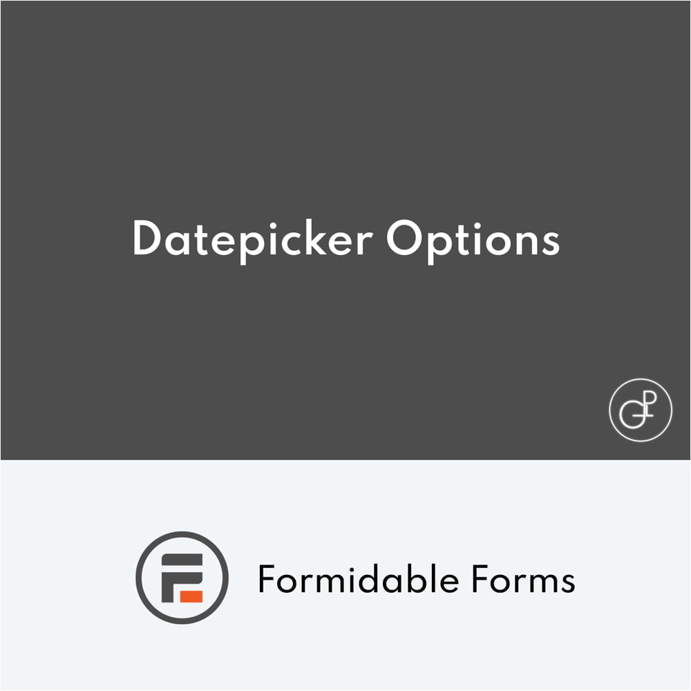 Formidable Forms Datepicker Options