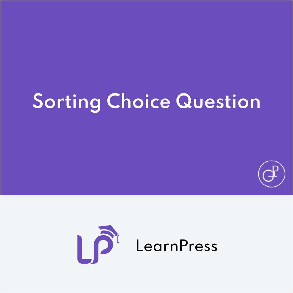 LearnPress Sorting Choice Question