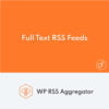 WP RSS Aggregator Full Text RSS Feeds