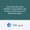 Total Recipe Generator WordPress Recipe Maker with Schema y Nutrition Facts (Elementor addon)