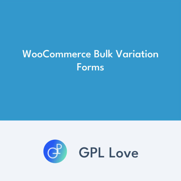 WooCommerce Bulk Variation Forms WooCommerce Bulk Variation Forms