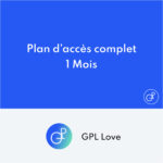 GPL Love Plan d'accès complet mensuel