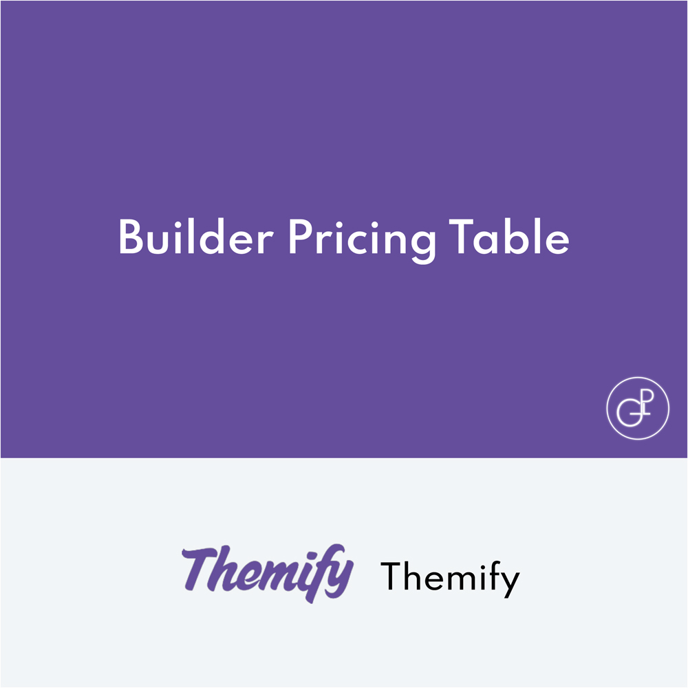 Themify Builder Pricing Table