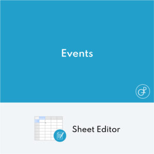 WP Sheet Editor Events Pro