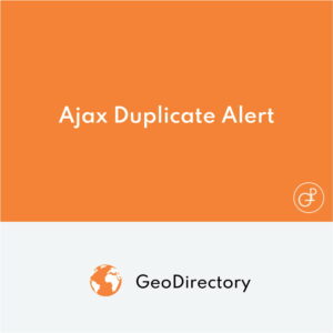 GeoDirectory Ajax Duplicate Alert