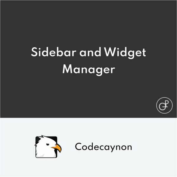 Sidebar et Widget Manager pour WordPress