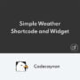 Simple Weather WordPress Shortcode et Widget