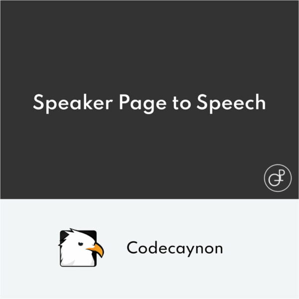 Speaker Page to Speech Plugin pour WordPress
