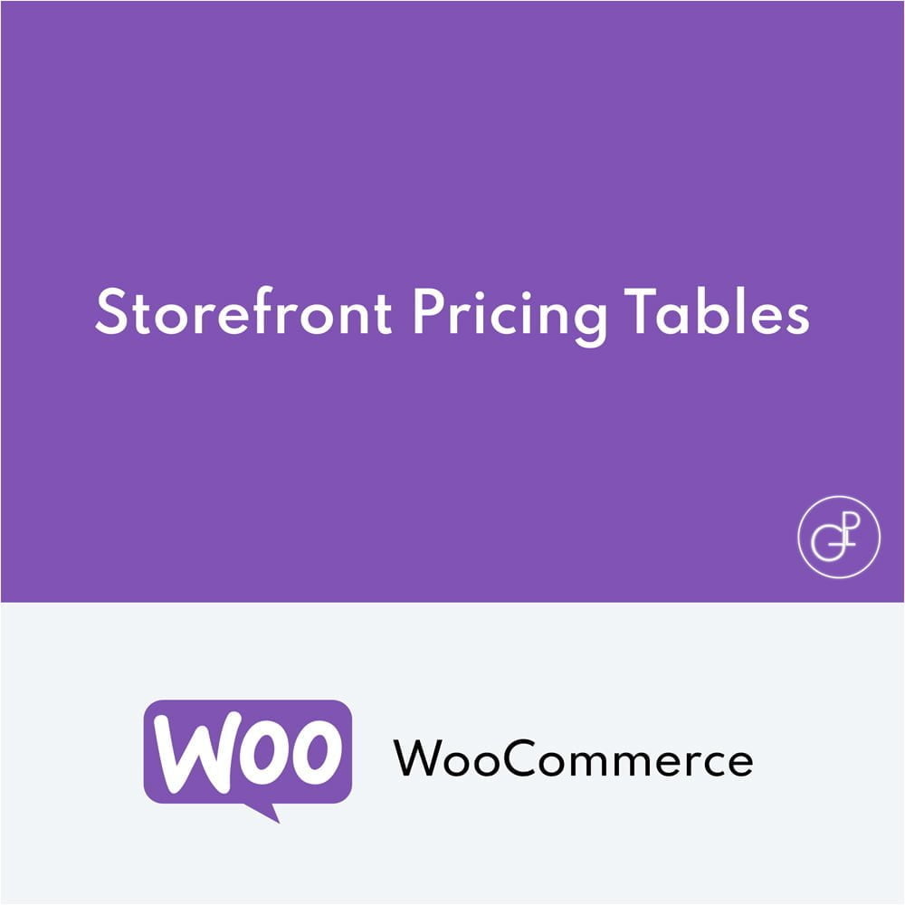 Storefront Pricing Tables