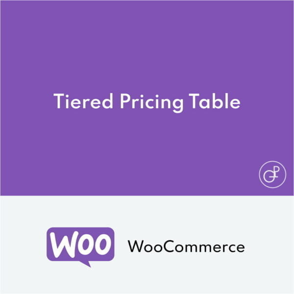 Tiered Pricing Table pour WooCommerce