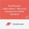 Paid Member Subscriptions Recurring Payments pour PayPal Standard