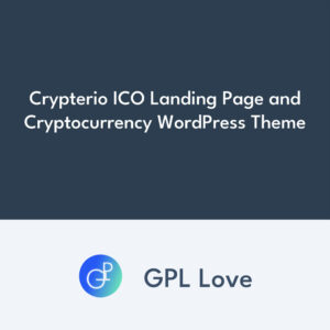 Crypterio ICO Landing Page et Cryptocurrency WordPress Theme
