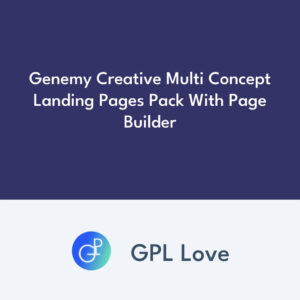 Genemy Creative Multi Concept Landing Pages Pack With Page Builder