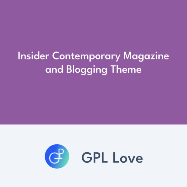 Insider Contemporary Magazine et Blogging Theme Insider Contemporary Magazine et Blogging Theme