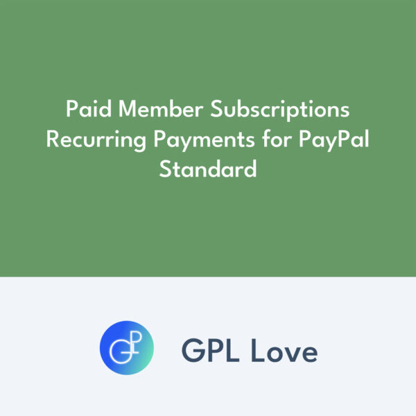 Paid Member Subscriptions Recurring Payments pour PayPal Standard Paid Member Subscriptions Recurring Payments pour PayPal Standard