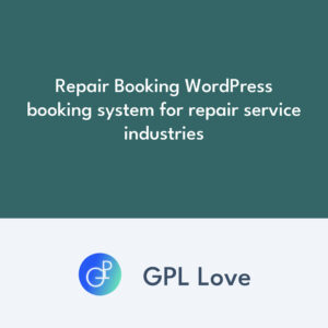 Repair Booking WordPress booking system pour repair service industries