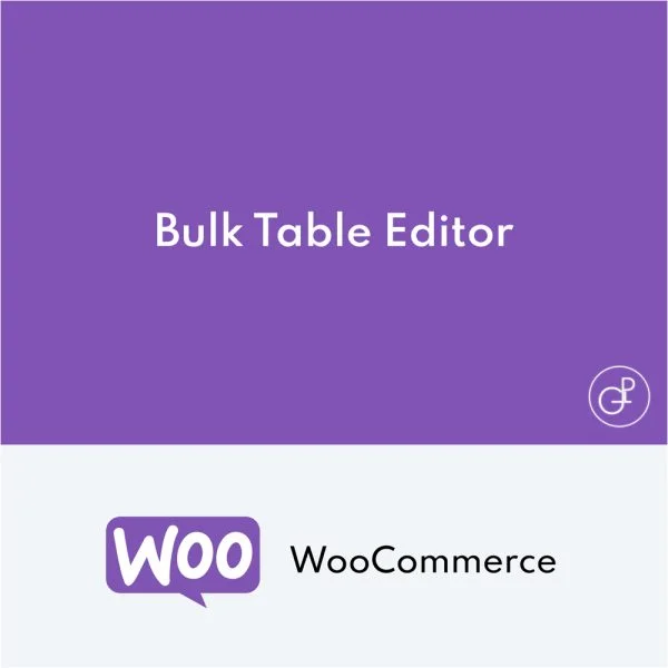 Bulk Table Editor for WooCommerce Bulk Table Editor for WooCommerce
