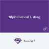 FacetWP Alphabetical Listing