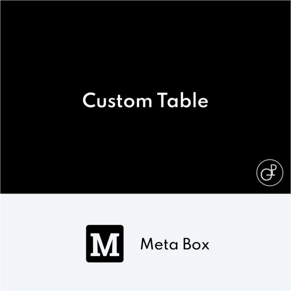 Meta Box Custom Table Meta Box Custom Table