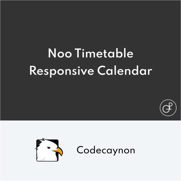 Noo Timetable Responsive Calendar and Auto Sync WordPress Plugin