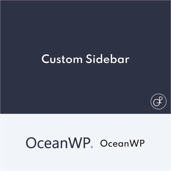 OceanWP Custom Sidebar OceanWP Custom Sidebar