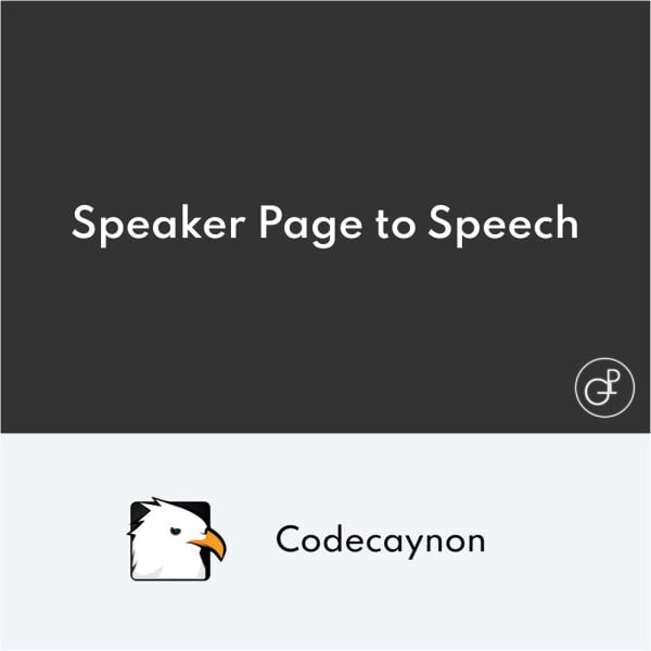 Speaker Page to Speech Plugin for WordPress