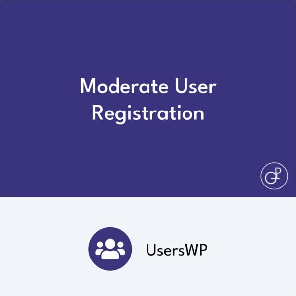 UsersWP Moderate User Registration