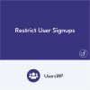 UsersWP Restrict User Signups