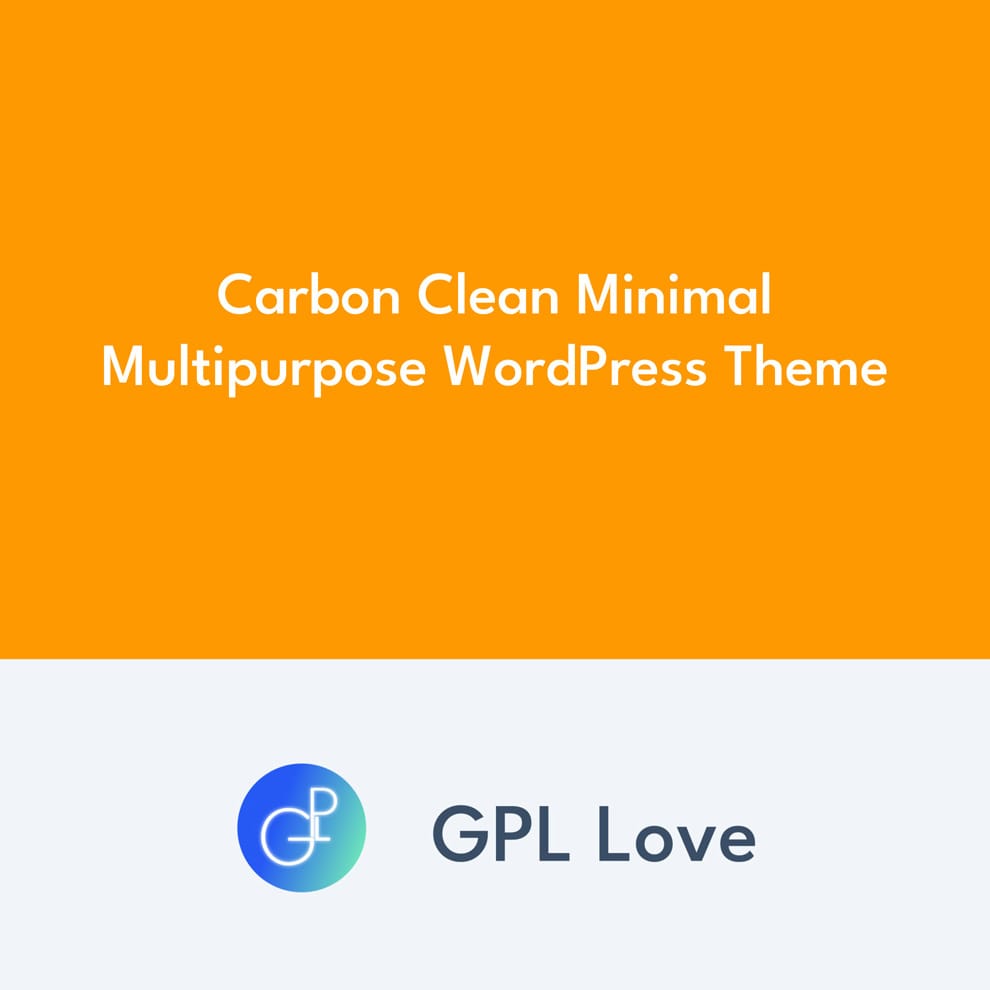 Carbon Clean Minimal Multipurpose WordPress Theme • GPL Love
