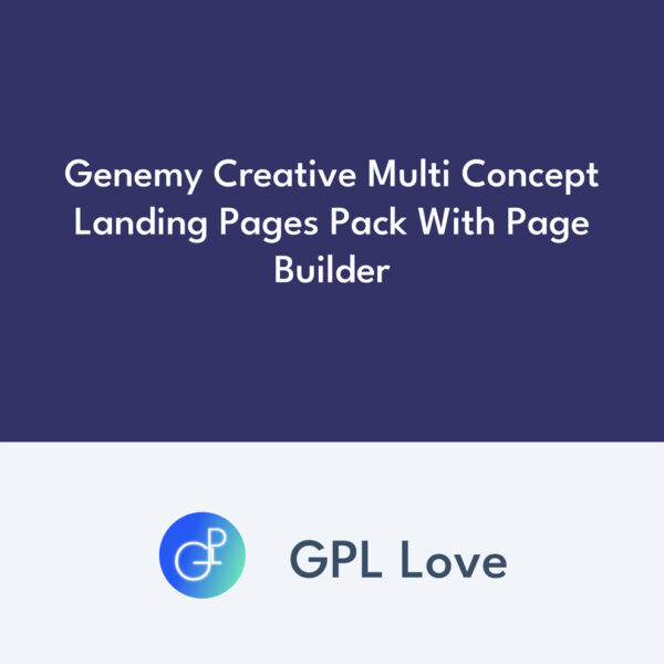 Genemy Creative Multi Concept Landing Pages Pack With Page Builder Genemy Creative Multi Concept Landing Pages Pack With Page Builder