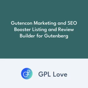 Gutencon Marketing and SEO Booster Listing and Review Builder for Gutenberg