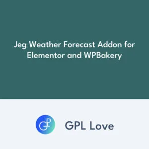 Jeg Weather Forecast Addon for Elementor and WPBakery