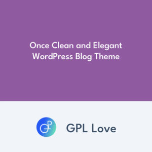 Once Clean and Elegant WordPress Blog Theme