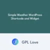 Simple Weather WordPress Shortcode and Widget