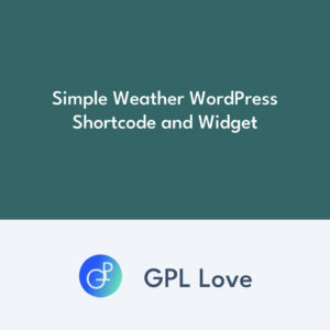 Simple Weather WordPress Shortcode and Widget