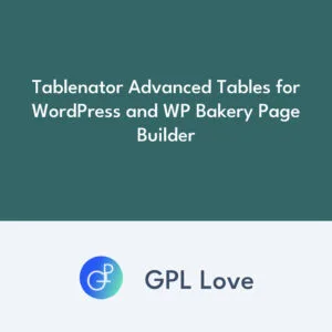 Tablenator Advanced Tables for WordPress and WP Bakery Page Builder