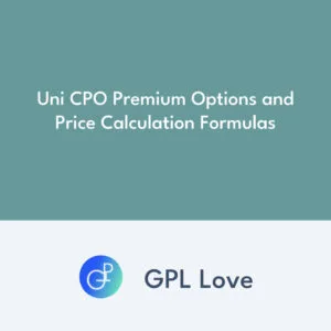 Uni CPO Premium Options and Price Calculation Formulas