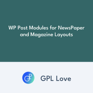 WP Post Modules for NewsPaper and Magazine Layouts
